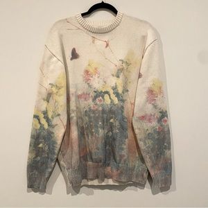 Vintage Style Flower Sweater Thrifted